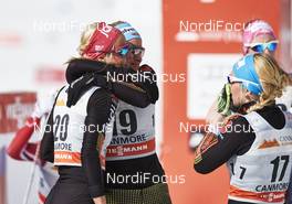 12.03.2016, Canmore, Canada (CAN): Stefanie Boehler (GER), Nicole Fessel (GER), Sandra Ringwald (GER), (l-r)  - FIS world cup cross-country, pursuit women, Canmore (CAN). www.nordicfocus.com. © Felgenhauer/NordicFocus. Every downloaded picture is fee-liable.