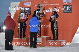 27.11.2016, Ruka, Finland (FIN): Emil Iversen (NOR), Iivo Niskanen (FIN), Martin Johnsrud Sundby (NOR), (l-r) - FIS world cup cross-country, 15km men, Ruka (FIN). www.nordicfocus.com. © THIBAUT/NordicFocus. Every downloaded picture is fee-liable.