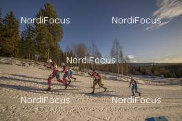 02.12.2016, Lillehammer, Norway (NOR): Alex Harvey (CAN), Andrey Larkov (RUS), Sebastian Eisenlauer (GER), Baptiste Gros (FRA), (l-r)  - FIS world cup cross-country, individual sprint, Lillehammer (NOR). www.nordicfocus.com. © Modica/NordicFocus. Every downloaded picture is fee-liable.