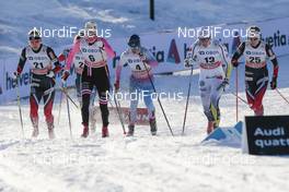 02.12.2016, Lillehammer, Norway (NOR): Ragnhild Haga (NOR), Kari Vikhagen Gjeitnes (NOR), Krista Parmakoski (FIN), Hanna Falk (SWE), Astrid Uhrenholdt Jacobsen (NOR), (l-r)  - FIS world cup cross-country, individual sprint, Lillehammer (NOR). www.nordicfocus.com. © Modica/NordicFocus. Every downloaded picture is fee-liable.