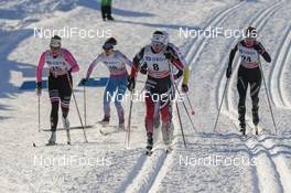 02.12.2016, Lillehammer, Norway (NOR): Mari Eide (NOR), Laura Mononen (FIN), Ingvild Flugstad Oestberg (NOR), Nadine Faehndrich (SUI), (l-r)  - FIS world cup cross-country, individual sprint, Lillehammer (NOR). www.nordicfocus.com. © Modica/NordicFocus. Every downloaded picture is fee-liable.