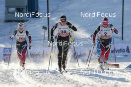 02.12.2016, Lillehammer, Norway (NOR): Anna Svendsen (NOR), Laurien Van Der Graaff (SUI), Maiken Caspersen Falla (NOR), (l-r)  - FIS world cup cross-country, individual sprint, Lillehammer (NOR). www.nordicfocus.com. © Modica/NordicFocus. Every downloaded picture is fee-liable.