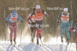 02.12.2016, Lillehammer, Norway (NOR): Andrey Larkov (RUS), Johannes Hoesflot Klaebo (NOR), Baptiste Gros (FRA), (l-r)  - FIS world cup cross-country, individual sprint, Lillehammer (NOR). www.nordicfocus.com. © Modica/NordicFocus. Every downloaded picture is fee-liable.