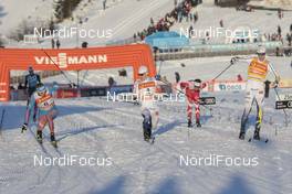 02.12.2016, Lillehammer, Norway (NOR): Sergey Ustiugov (RUS), Teodor Peterson (SWE), Calle Halfvarsson (SWE), (l-r)  - FIS world cup cross-country, individual sprint, Lillehammer (NOR). www.nordicfocus.com. © Modica/NordicFocus. Every downloaded picture is fee-liable.