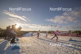02.12.2016, Lillehammer, Norway (NOR): Kari Vikhagen Gjeitnes (NOR), Ragnhild Haga (NOR), Nadine Faehndrich (SUI), (l-r)  - FIS world cup cross-country, individual sprint, Lillehammer (NOR). www.nordicfocus.com. © Modica/NordicFocus. Every downloaded picture is fee-liable.