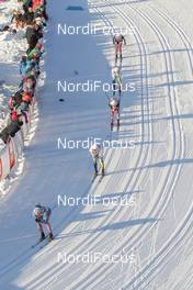 02.12.2016, Lillehammer, Norway (NOR): Sergey Ustiugov (RUS), Maicol Rastelli (ITA), Marcus Hellner (SWE), Teodor Peterson (SWE), Martin Loewstroem Nyenget (NOR), (l-r)  - FIS world cup cross-country, individual sprint, Lillehammer (NOR). www.nordicfocus.com. © Modica/NordicFocus. Every downloaded picture is fee-liable.