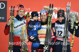 04.12.2016, Lillehammer, Norway (NOR): JohannesHoesflot Klaebo (NOR), MartinJohnsrud Sundby (NOR), Matti Heikkinen (FIN), (l-r) - FIS world cup cross-country, pursuit men, Lillehammer (NOR). www.nordicfocus.com. © THIBAUT/NordicFocus. Every downloaded picture is fee-liable.
