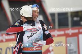 04.12.2016, Lillehammer, Norway (NOR): Emil Iversen (NOR), JohannesHoesflot Klaebo (NOR) - FIS world cup cross-country, pursuit men, Lillehammer (NOR). www.nordicfocus.com. © THIBAUT/NordicFocus. Every downloaded picture is fee-liable.