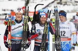 04.12.2016, Lillehammer, Norway (NOR): JohannesHoesflot Klaebo (NOR), MartinJohnsrud Sundby (NOR), Matti Heikkinen (FIN) - FIS world cup cross-country, pursuit men, Lillehammer (NOR). www.nordicfocus.com. © THIBAUT/NordicFocus. Every downloaded picture is fee-liable.