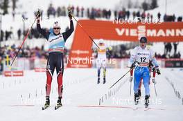 04.12.2016, Lillehammer, Norway (NOR): JohannesHoesflot Klaebo (NOR), Matti Heikkinen (FIN) - FIS world cup cross-country, pursuit men, Lillehammer (NOR). www.nordicfocus.com. © THIBAUT/NordicFocus. Every downloaded picture is fee-liable.
