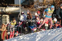 11.12.2016, Davos, Switzerland (SUI): Finn Haagen Krogh (NOR), Sergey Ustiugov (RUS), (l-r)  - FIS world cup cross-country, individual sprint, Davos (SUI). www.nordicfocus.com. © Modica/NordicFocus. Every downloaded picture is fee-liable.