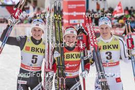 11.12.2016, Davos, Switzerland (SUI): Ingvild Flugstad Oestberg (NOR), Maiken Caspersen Falla (NOR), Hanna Falk (SWE), (l-r) - FIS world cup cross-country, individual sprint, Davos (SUI). www.nordicfocus.com. © Modica/NordicFocus. Every downloaded picture is fee-liable.