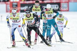 11.12.2016, Davos, Switzerland (SUI): Marcus Hellner (SWE), Roman Furger (SUI), Finn Haagen Krogh (NOR), Paul Goalabre (FRA), (l-r)  - FIS world cup cross-country, individual sprint, Davos (SUI). www.nordicfocus.com. © Modica/NordicFocus. Every downloaded picture is fee-liable.