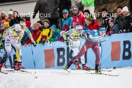 11.12.2016, Davos, Switzerland (SUI): Hanna Falk (SWE), Eva Urevc (SLO), Natalia Matveeva (RUS), (l-r)  - FIS world cup cross-country, individual sprint, Davos (SUI). www.nordicfocus.com. © Modica/NordicFocus. Every downloaded picture is fee-liable.