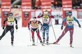 11.12.2016, Davos, Switzerland (SUI): Laurien Van Der Graaff (SUI), Maiken Caspersen Falla (NOR), Ida Sargent (USA), Evgenia Shapovalova (RUS), (l-r)  - FIS world cup cross-country, individual sprint, Davos (SUI). www.nordicfocus.com. © Modica/NordicFocus. Every downloaded picture is fee-liable.
