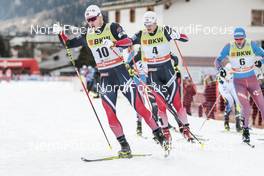 11.12.2016, Davos, Switzerland (SUI): Sindre Bjoernestad Skar (NOR), Eirik Brandsdal (NOR), Anton Gafarov (RUS), (l-r)  - FIS world cup cross-country, individual sprint, Davos (SUI). www.nordicfocus.com. © Modica/NordicFocus. Every downloaded picture is fee-liable.