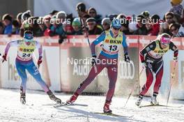 11.12.2016, Davos, Switzerland (SUI): Krista Parmakoski (FIN), Natalia Matveeva (RUS), Mari Eide (NOR), (l-r)  - FIS world cup cross-country, individual sprint, Davos (SUI). www.nordicfocus.com. © Modica/NordicFocus. Every downloaded picture is fee-liable.