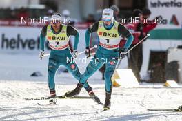 11.12.2016, Davos, Switzerland (SUI): Richard Jouve (FRA), Lucas Chanavat (FRA), (l-r)  - FIS world cup cross-country, individual sprint, Davos (SUI). www.nordicfocus.com. © Modica/NordicFocus. Every downloaded picture is fee-liable.