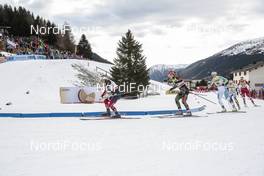 11.12.2016, Davos, Switzerland (SUI): Ingvild Flugstad Oestberg (NOR), Hanna Kolb (GER), Katja Visnar (SLO), (l-r)  - FIS world cup cross-country, individual sprint, Davos (SUI). www.nordicfocus.com. © Modica/NordicFocus. Every downloaded picture is fee-liable.