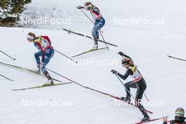 11.12.2016, Davos, Switzerland (SUI): Sophie Caldwell (USA), Dahria Beatty (CAN), Nadine Faehndrich (SUI), (l-r)  - FIS world cup cross-country, individual sprint, Davos (SUI). www.nordicfocus.com. © Modica/NordicFocus. Every downloaded picture is fee-liable.