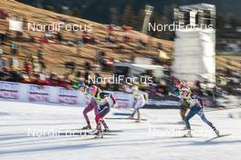 11.12.2016, Davos, Switzerland (SUI): Natalia Matveeva (RUS), Mari Eide (NOR), Sophie Caldwell (USA), (l-r)  - FIS world cup cross-country, individual sprint, Davos (SUI). www.nordicfocus.com. © Modica/NordicFocus. Every downloaded picture is fee-liable.