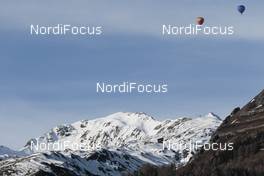 09.12.2016, Davos, Switzerland (SUI): Air Baloon flight above Davos   - FIS world cup cross-country, training, Davos (SUI). www.nordicfocus.com. © Modica/NordicFocus. Every downloaded picture is fee-liable.