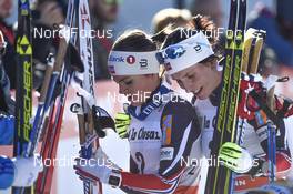 17.12.2016, La Clusaz, France (FRA): Heidi Weng (NOR), Marit Bjoergen (NOR) - FIS world cup cross-country, mass women, La Clusaz (FRA). www.nordicfocus.com. © Thibaut/NordicFocus. Every downloaded picture is fee-liable.