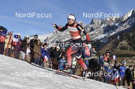 18.12.2016, La Clusaz, France (FRA): Ingvild Flugstad Oestberg (NOR) - FIS world cup cross-country, 4x5km women, La Clusaz (FRA). www.nordicfocus.com. © Thibaut/NordicFocus. Every downloaded picture is fee-liable.