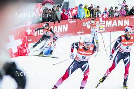 31.12.2016, Val Mustair, Switzerland (SUI): Erwan Kaeser (SUI), Ristomatti Hakola (FIN), Marcus Hellner (SWE), Finn Haagen Krogh (NOR), Martin Johnsrud Sundby (NOR), (l-r)  - FIS world cup cross-country, tour de ski, individual sprint, Val Mustair (SUI). www.nordicfocus.com. © Modica/NordicFocus. Every downloaded picture is fee-liable.