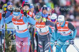 31.12.2016, Val Mustair, Switzerland (SUI): Sergey Ustiugov (RUS), Federico Pellegrino (ITA), Lucas Chanavat (FRA), (l-r)  - FIS world cup cross-country, tour de ski, individual sprint, Val Mustair (SUI). www.nordicfocus.com. © Modica/NordicFocus. Every downloaded picture is fee-liable.