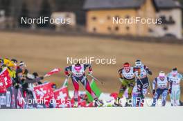 31.12.2016, Val Mustair, Switzerland (SUI): Maiken Caspersen Falla (NOR), Hanna Kolb (GER), Ilaria Debertolis (ITA), (l-r)  - FIS world cup cross-country, tour de ski, individual sprint, Val Mustair (SUI). www.nordicfocus.com. © Modica/NordicFocus. Every downloaded picture is fee-liable.