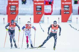 31.12.2016, Val Mustair, Switzerland (SUI): Francesco De Fabiani (ITA), Andrew Musgrave (GBR), Roman Furger (SUI), (l-r)  - FIS world cup cross-country, tour de ski, individual sprint, Val Mustair (SUI). www.nordicfocus.com. © Modica/NordicFocus. Every downloaded picture is fee-liable.