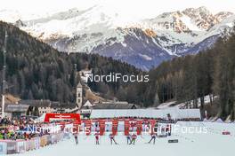 31.12.2016, Val Mustair, Switzerland (SUI): The start of the sprint in Val Mustair   - FIS world cup cross-country, tour de ski, individual sprint, Val Mustair (SUI). www.nordicfocus.com. © Modica/NordicFocus. Every downloaded picture is fee-liable.