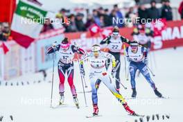 31.12.2016, Val Mustair, Switzerland (SUI): Maiken Caspersen Falla (NOR), Stina Nilsson (SWE), Laurien Van Der Graaff (SUI), Jessica Diggins (USA), (l-r)  - FIS world cup cross-country, tour de ski, individual sprint, Val Mustair (SUI). www.nordicfocus.com. © Modica/NordicFocus. Every downloaded picture is fee-liable.