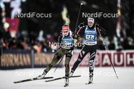 12.01.2017, Ruhpolding, Germany (GER): Franziska Preuss (GER), Alexia Runggaldier (ITA), (l-r) -  IBU world cup biathlon, relay women, Ruhpolding (GER). www.nordicfocus.com. © Manzoni/NordicFocus. Every downloaded picture is fee-liable.