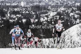 12.03.2017, Oslo, Norway (NOR): Yulia Tchekaleva (RUS), Ingvild Flugstad Oestberg (NOR), Teresa Stadlober (AUT), (l-r) - FIS world cup cross-country, mass women, Oslo (NOR). www.nordicfocus.com. © NordicFocus. Every downloaded picture is fee-liable.