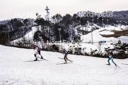 05.03.2017, Pyeong Chang, Korea (KOR): Rosanna Crawford (CAN), Nadine Horchler (GER), Iryna Varvynets (UKR), (l-r) -  IBU world cup biathlon, relay women, Pyeong Chang (KOR). www.nordicfocus.com. © Manzoni/NordicFocus. Every downloaded picture is fee-liable.