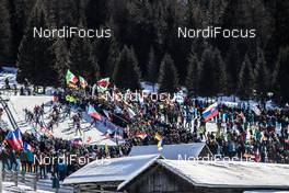 21.01.2017, Antholz, Italy (ITA): Event Feature: The field climbs the Huber Alm -  IBU world cup biathlon, mass women, Antholz (ITA). www.nordicfocus.com. © Manzoni/NordicFocus. Every downloaded picture is fee-liable.