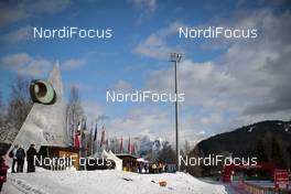 29.01.2016, Seefeld, Austria (AUT): Casino Arena in Seefeld   - FIS world cup nordic combined, individual gundersen HS109/5km, Seefeld (AUT). www.nordicfocus.com. © Modica/NordicFocus. Every downloaded picture is fee-liable.