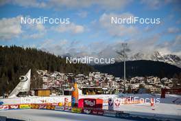 29.01.2016, Seefeld, Austria (AUT): Casino Arena in Seefeld   - FIS world cup nordic combined, individual gundersen HS109/5km, Seefeld (AUT). www.nordicfocus.com. © Modica/NordicFocus. Every downloaded picture is fee-liable.