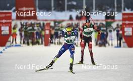 19.02.2016, Lahti, Finland (FIN): Maxime Laheurte (FRA), Bernhard Gruber (AUT), (l-r)  - FIS world cup nordic combined, individual gundersen HS130/10km, Lahti (FIN). www.nordicfocus.com. © Felgenhauer/NordicFocus. Every downloaded picture is fee-liable.