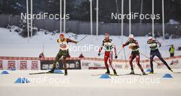 19.02.2016, Lahti, Finland (FIN): Eric Frenzel (GER), Akito Watabe (JPN), Lukas Klapfer (AUT), Haavard Klemetsen (NOR), (l-r)  - FIS world cup nordic combined, individual gundersen HS130/10km, Lahti (FIN). www.nordicfocus.com. © Felgenhauer/NordicFocus. Every downloaded picture is fee-liable.