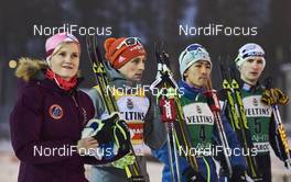 19.02.2016, Lahti, Finland (FIN): Eric Frenzel (GER), Akito Watabe (JPN), Jan Schmid (NOR), (l-r)  - FIS world cup nordic combined, individual gundersen HS130/10km, Lahti (FIN). www.nordicfocus.com. © Felgenhauer/NordicFocus. Every downloaded picture is fee-liable.