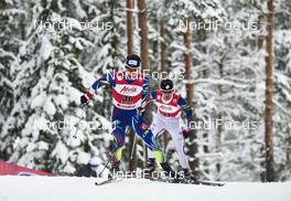 21.02.2016, Lahti, Finland (FIN): Antoine Gerard (FRA), Bryan Fletcher (USA), (l-r)  - FIS world cup nordic combined, individual gundersen HS130/10km, Lahti (FIN). www.nordicfocus.com. © Felgenhauer/NordicFocus. Every downloaded picture is fee-liable.