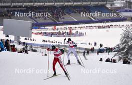 21.02.2016, Lahti, Finland (FIN): Taihei Kato (JPN), Ben Berend (USA), (l-r)  - FIS world cup nordic combined, individual gundersen HS130/10km, Lahti (FIN). www.nordicfocus.com. © Felgenhauer/NordicFocus. Every downloaded picture is fee-liable.