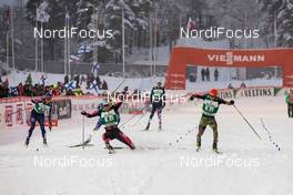 20.02.2016, Lahti, Finland (FIN): (l-r) Haavard Klemetsen (NOR), Fischer, Craft, Philipp Orter (AUT), Fischer, Swix, Rottefella, Loeffler and Manuel Faisst (GER), Fischer, One Way, Rottefella, Adidas - FIS world cup nordic combined, team sprint HS130/2x7.5km, Lahti (FIN). www.nordicfocus.com. © Laiho/NordicFocus. Every downloaded picture is fee-liable.