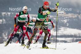 28.02.2016, Val di Fiemme, Italy (ITA): Mario Seidl (AUT), Fabian Riessle (GER), (l-r)  - FIS world cup nordic combined, individual gundersen HS134/10km, Val di Fiemme (ITA). www.nordicfocus.com. © Modica/NordicFocus. Every downloaded picture is fee-liable.