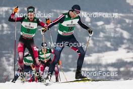 28.02.2016, Val di Fiemme, Italy (ITA): Philipp Orter (AUT), Jan Schmid (NOR), (l-r)  - FIS world cup nordic combined, individual gundersen HS134/10km, Val di Fiemme (ITA). www.nordicfocus.com. © Modica/NordicFocus. Every downloaded picture is fee-liable.