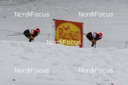 18.12.2016, Ramsau, Austria (AUT): Fabian Riessle (GER), Eric Frenzel (GER), (l-r)  - FIS world cup nordic combined, individual gundersen HS96/10km, Ramsau (AUT). www.nordicfocus.com. © Rauschendorfer/NordicFocus. Every downloaded picture is fee-liable.