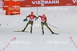 18.12.2016, Ramsau, Austria (AUT): Fabian Riessle (GER), Eric Frenzel (GER), (l-r)  - FIS world cup nordic combined, individual gundersen HS96/10km, Ramsau (AUT). www.nordicfocus.com. © Rauschendorfer/NordicFocus. Every downloaded picture is fee-liable.